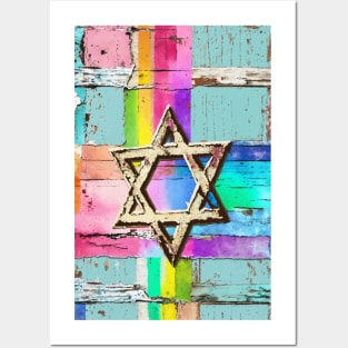 Rainbow Star of David Posters and Art